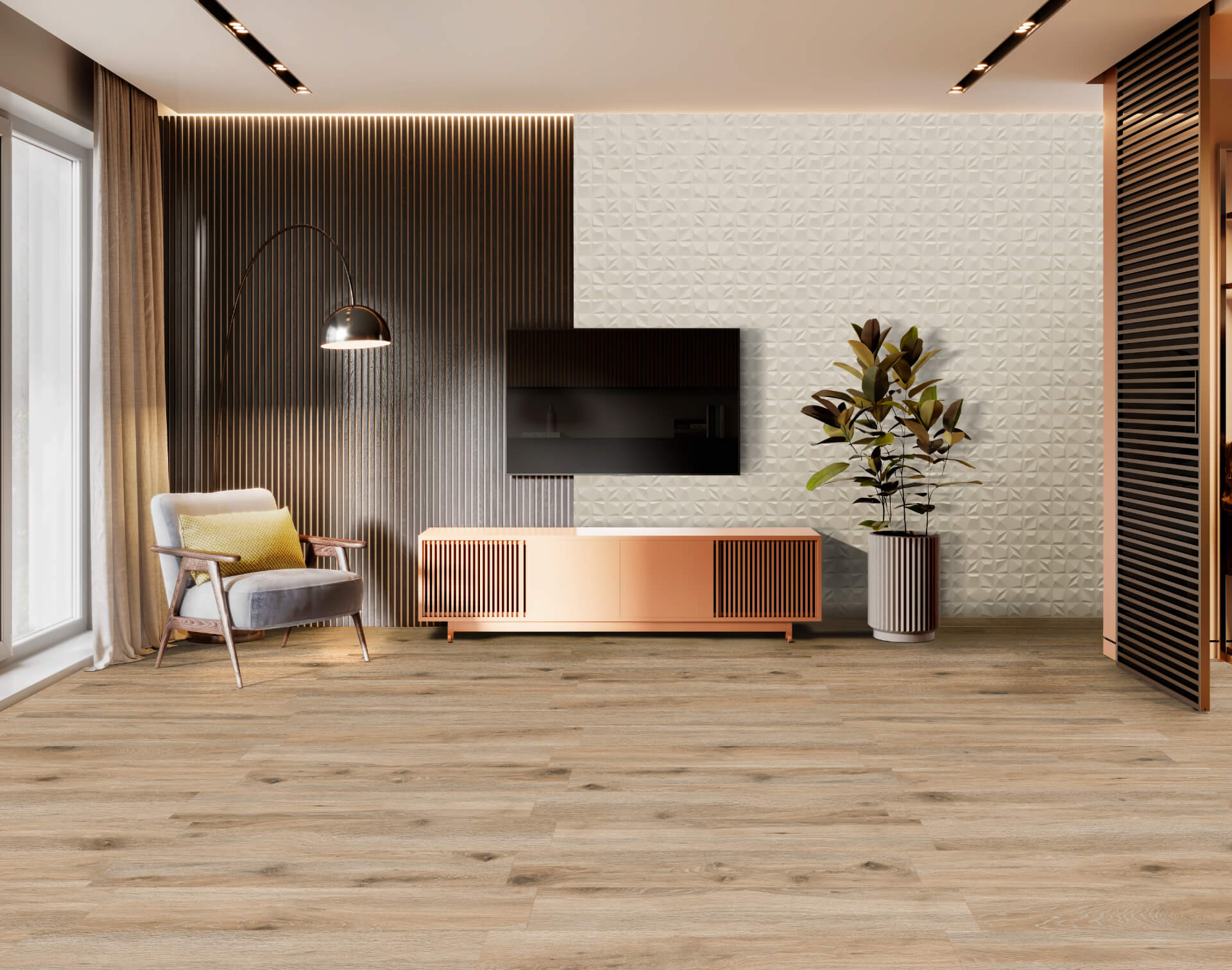 Placa ceramica DECK NOGAL 20X120 - Navarti